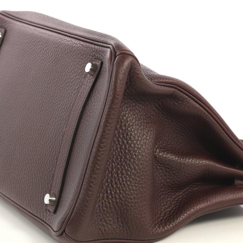 Hermes Birkin Handbag Prune Clemence with Palladium Hardware 35 2