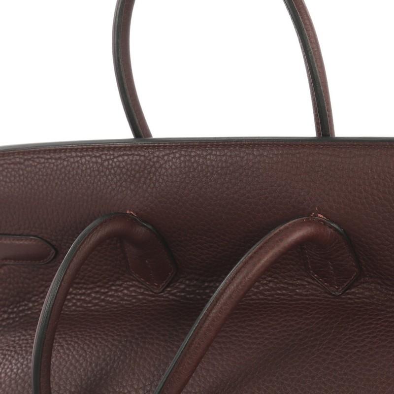 Hermes Birkin Handbag Prune Clemence with Palladium Hardware 35 3