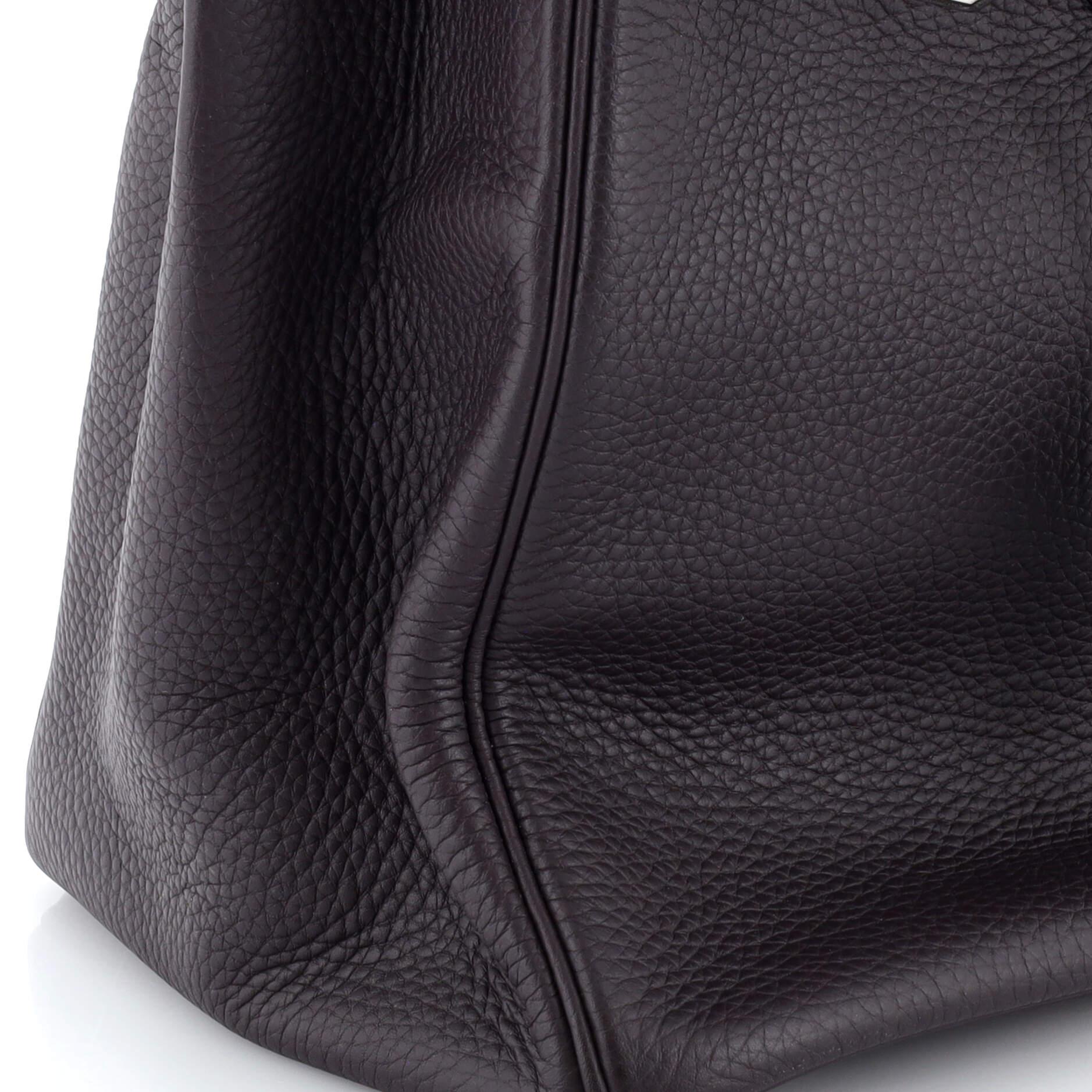 Hermes Birkin Handbag Prune Clemence with Palladium Hardware 35 4