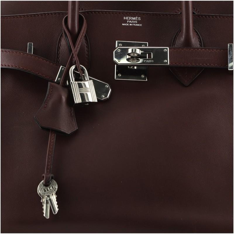 Hermes Birkin Handbag Prune Swift with Palladium Hardware 30 5