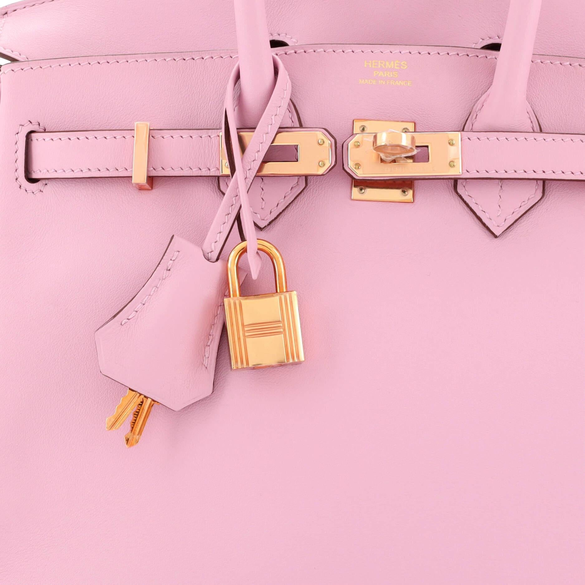 Hermes Birkin Handbag Purple Swift with Rose Gold Hardware 25 1