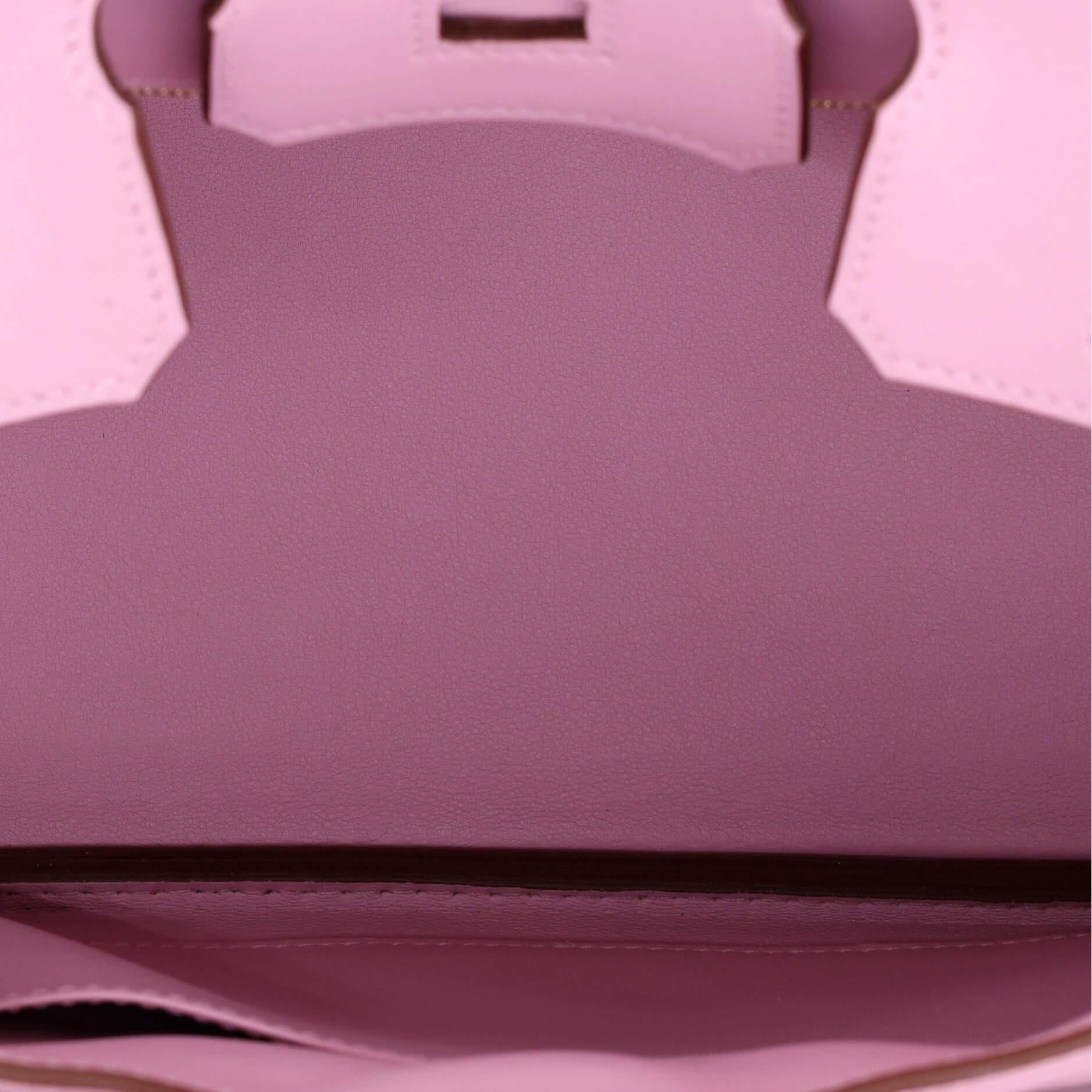Hermes Birkin Handbag Purple Swift with Rose Gold Hardware 25 2