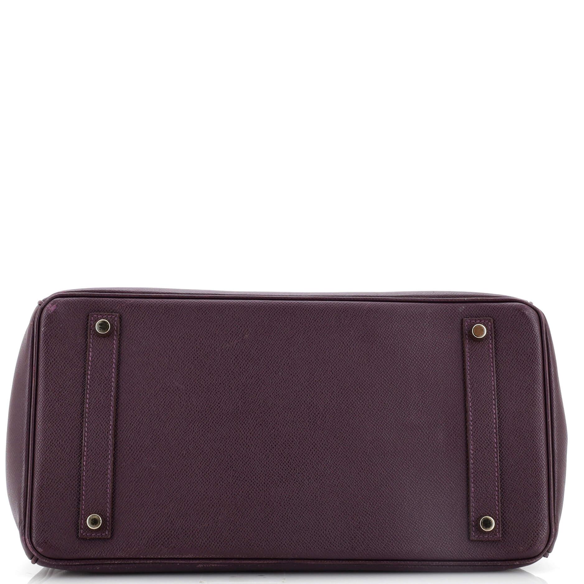 Hermes Birkin Handbag Raisin Epsom with Gold Hardware 35 1
