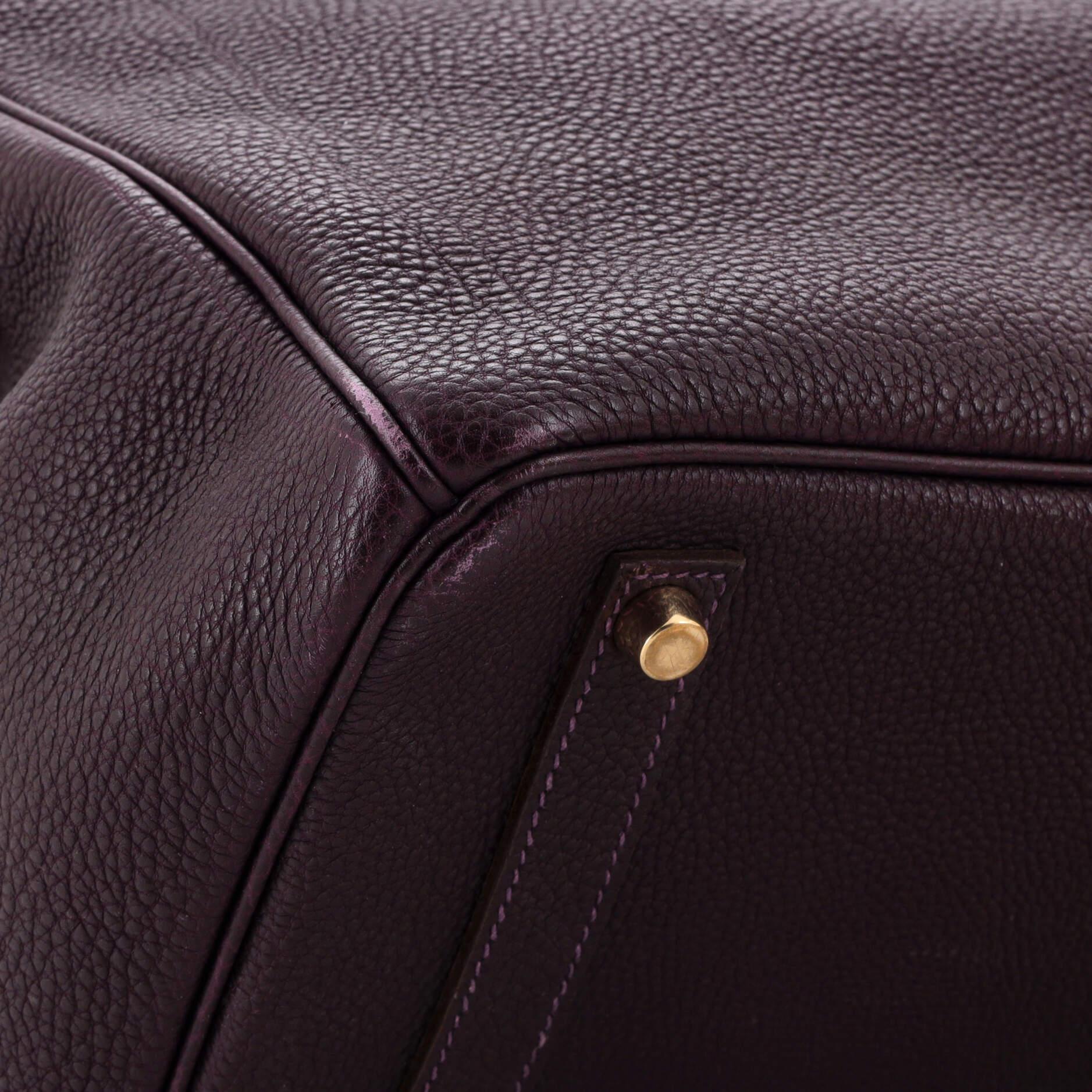 Hermes Birkin Handbag Raisin Fjord with Gold Hardware 35 3