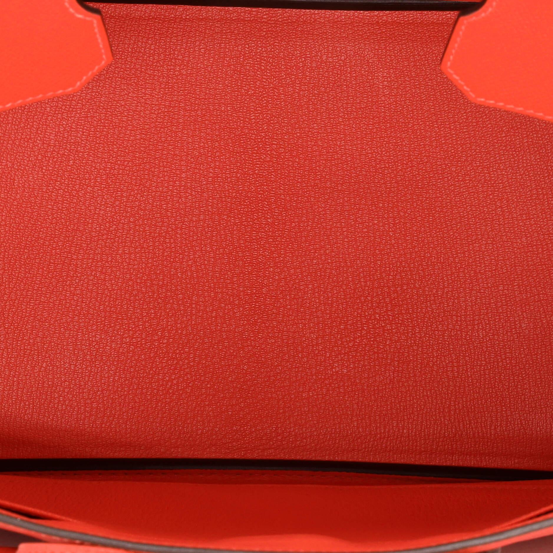 Hermes Birkin Handbag Red Epsom with Palladium Hardware 35 2