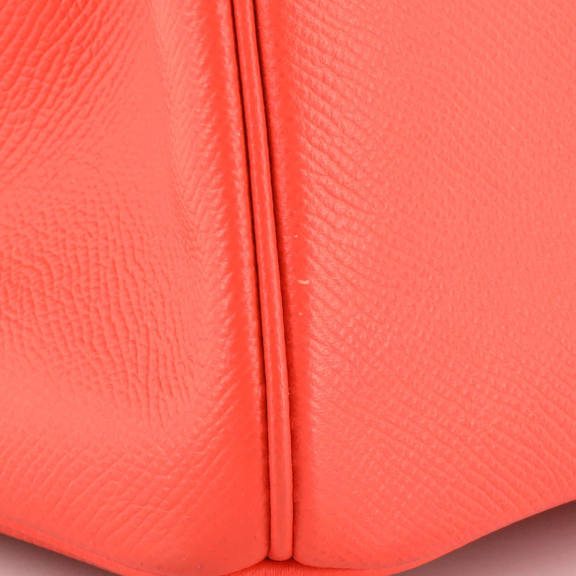 Hermes Birkin Handbag Red Epsom with Palladium Hardware 35 4