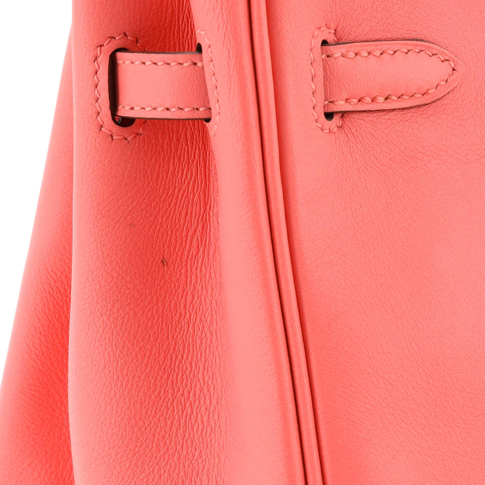 Hermes Birkin Handbag Rose Azalée Swift with Gold Hardware 25 4