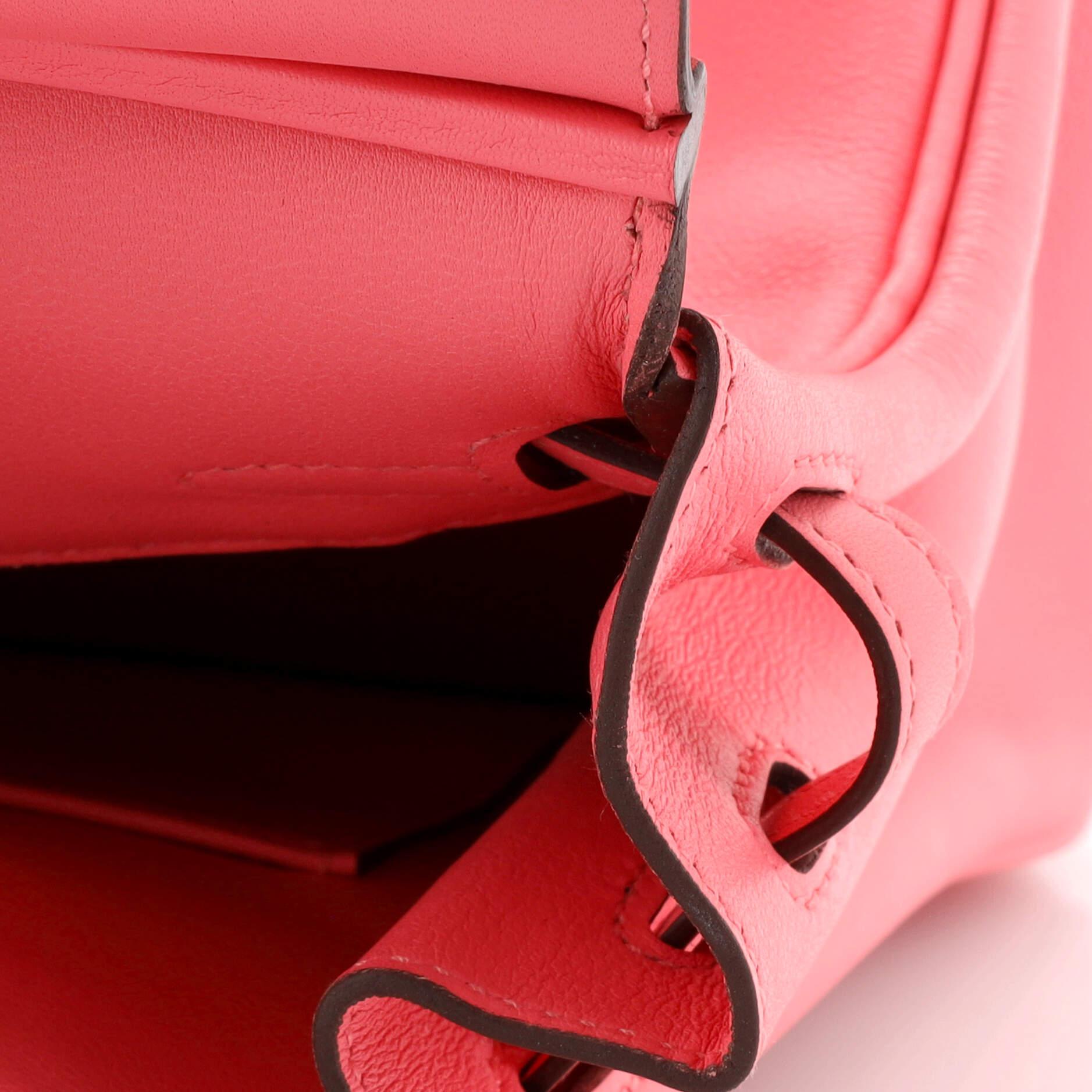 Hermes Birkin Handbag Rose Azalée Swift with Palladium Hardware 25 For Sale 6