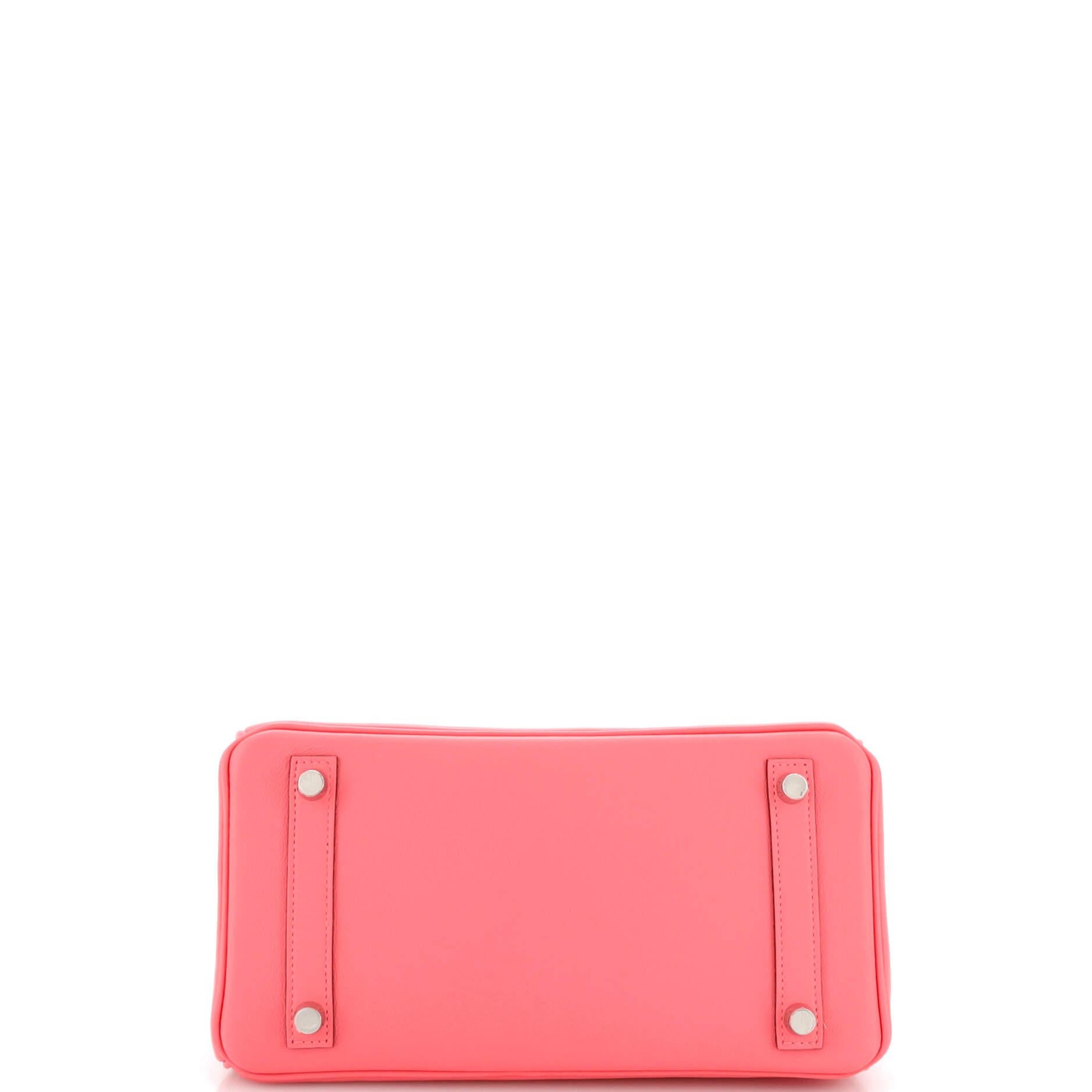 Hermes Birkin Handbag Rose Azalée Swift with Palladium Hardware 25 For Sale 1