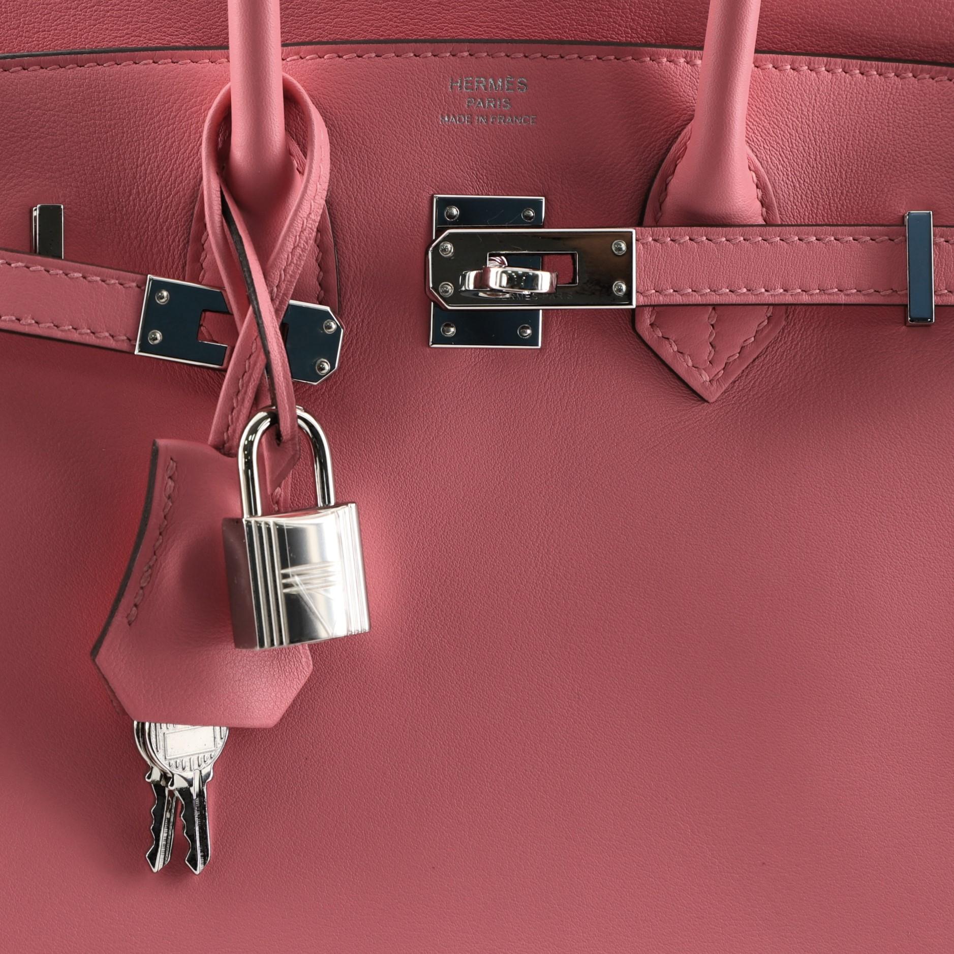 Hermes Birkin Handbag Rose Azalee Swift with Palladium Hardware 25 1
