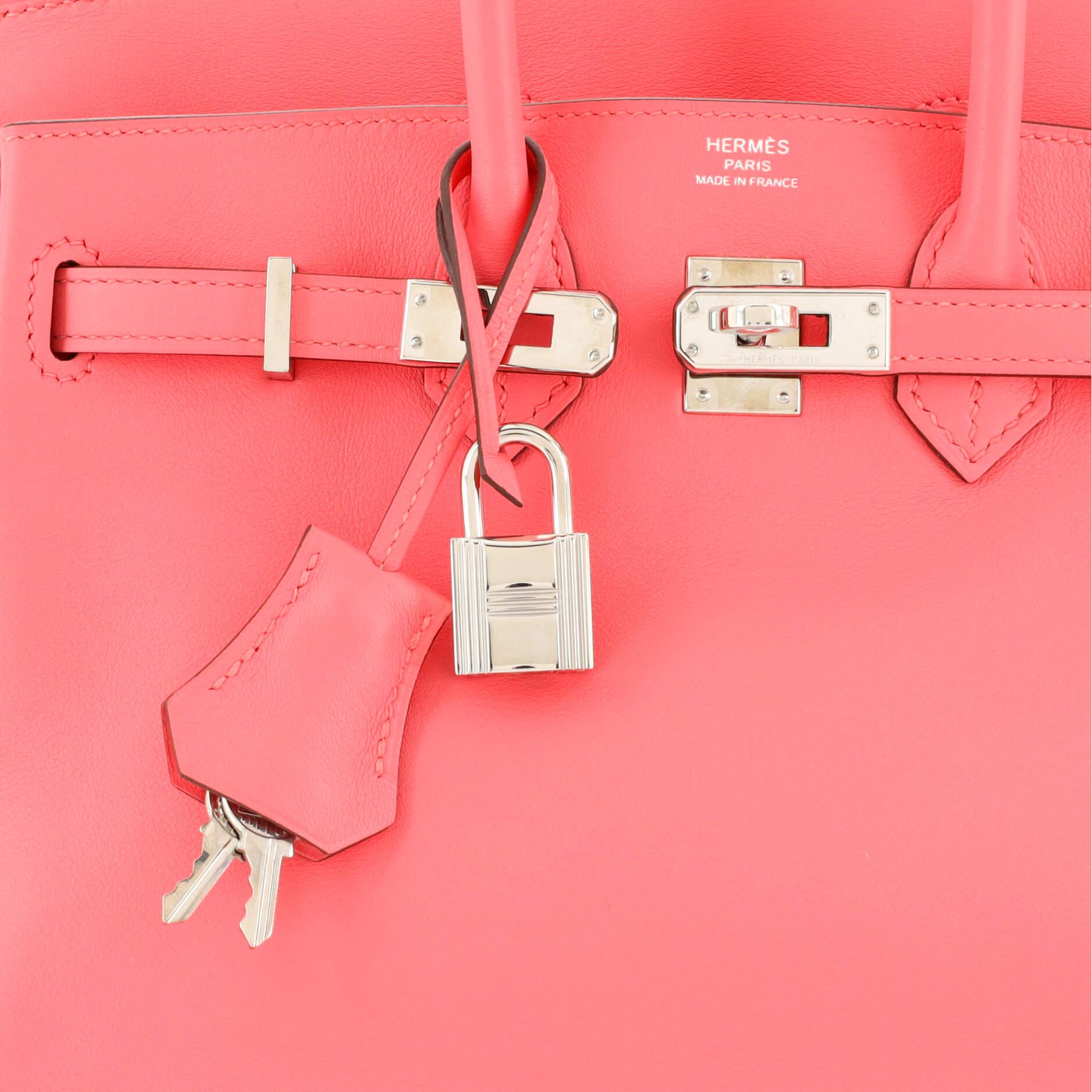 Hermes Birkin Handbag Rose Azalée Swift with Palladium Hardware 25 3