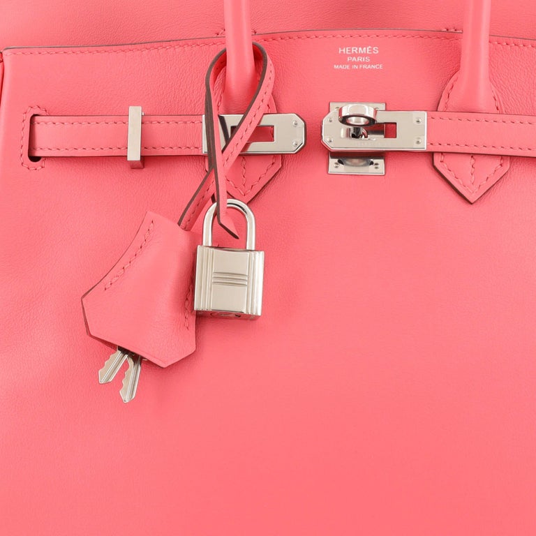 Hermes Birkin 25 Rose Azalee Swift Gold Hardware