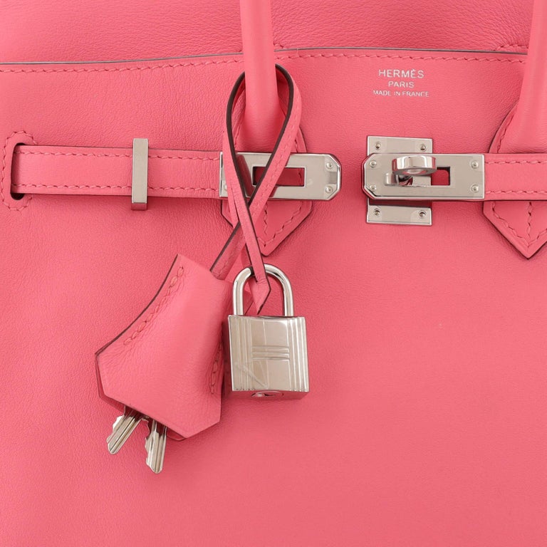 Hermès Rose Azalee Swift Birkin 25 Palladium Hardware, 2020