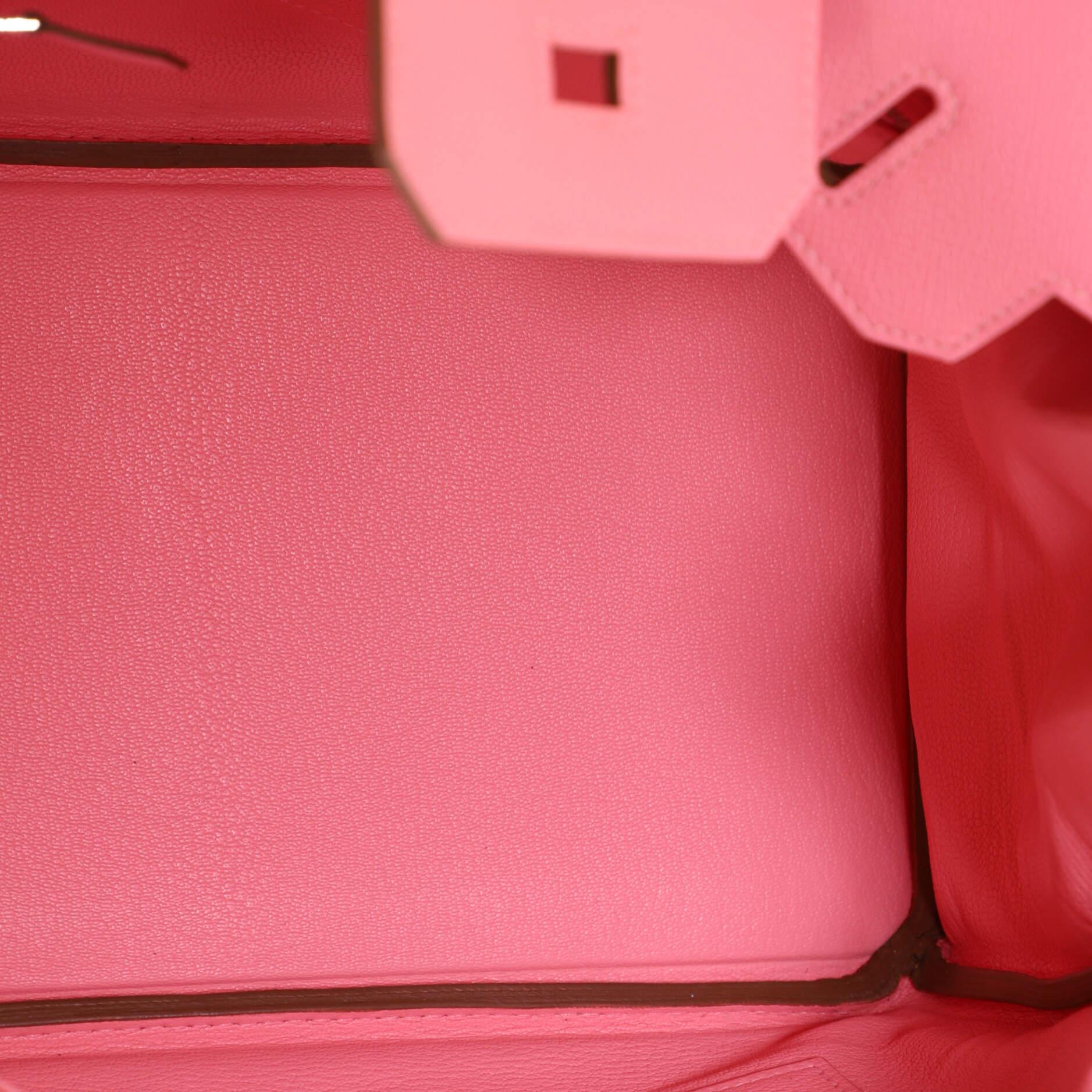 Sac à main Hermès Birkin Confetti rose en cuir Epsom avec finitions en palladium 30 1