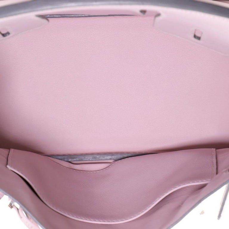 Hermès Kelly Longue Rose Dragee Evergrain with Palladium Hardware - 20