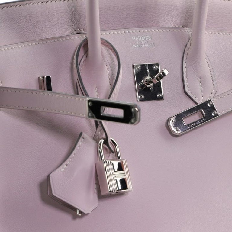 Hermes Birkin Handbag Rose Dragée Swift with Palladium Hardware 25 at  1stDibs
