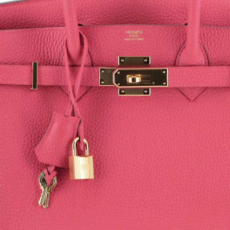 Hermes Birkin Handbag Rose Extreme Clemence With Gold Hardware 30 1