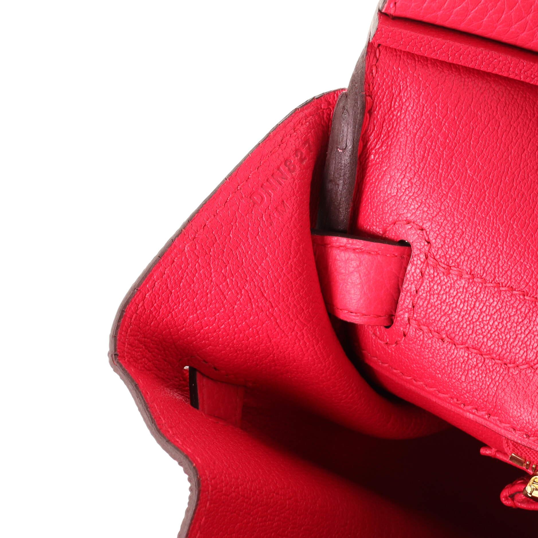 Hermes Birkin Handbag Rose Extreme Clemence with Gold Hardware 30 4