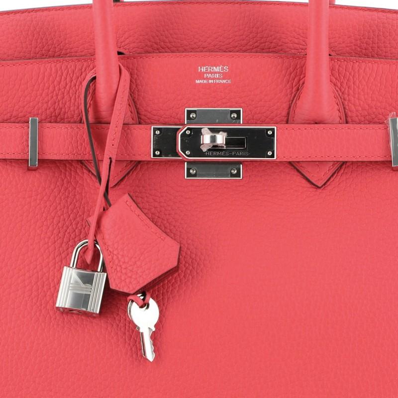 Hermes Birkin Handbag Rose Extreme Clemence with Palladium Hardware 30 2