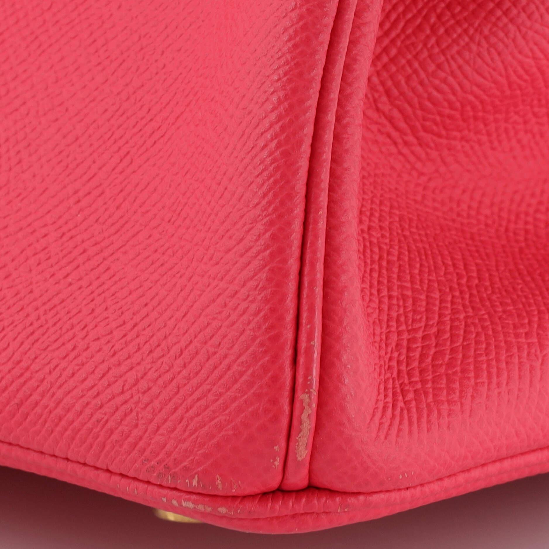 Hermes Birkin Handbag Rose Extreme Epsom with Gold Hardware 30 For Sale 6