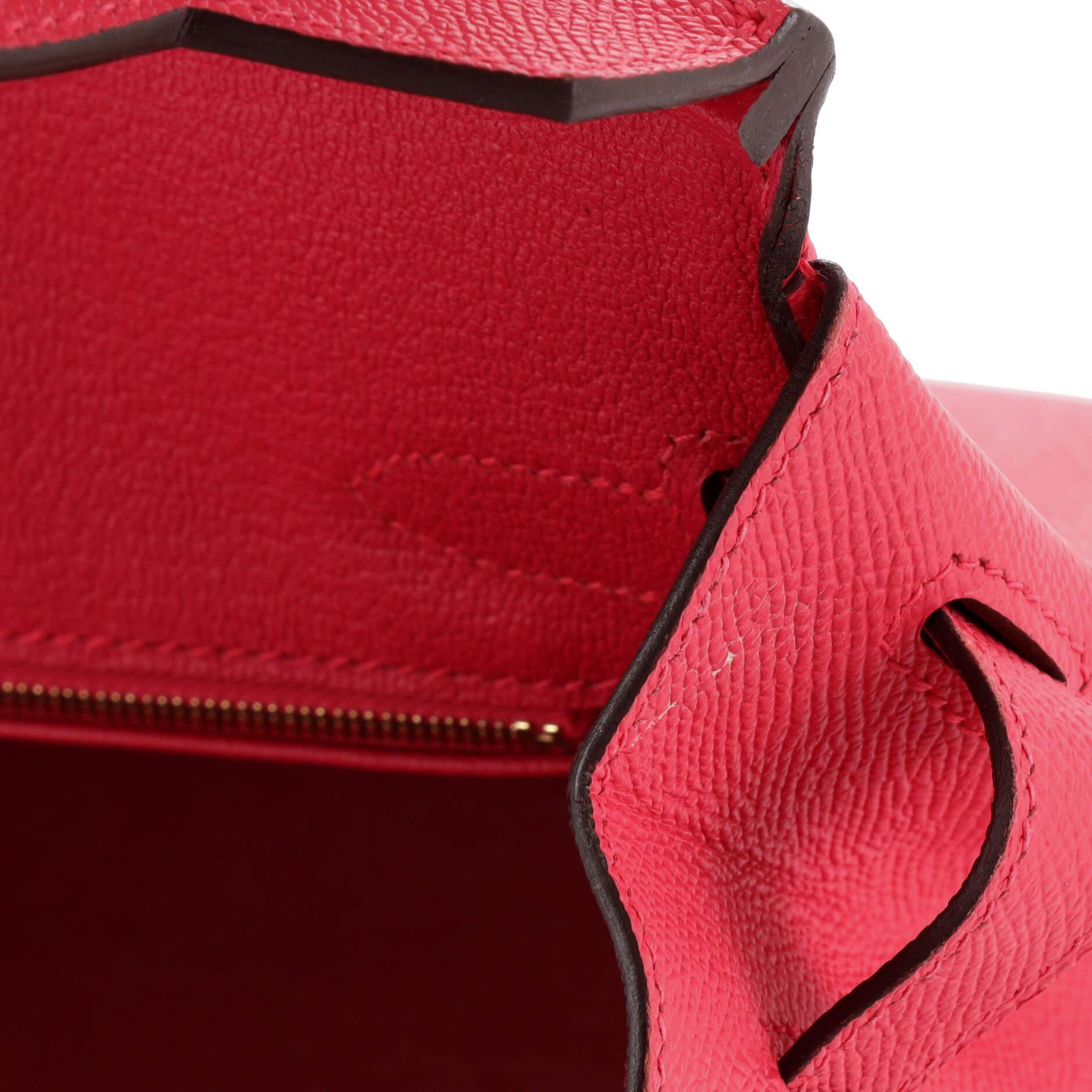 Hermes Birkin Handbag Rose Extreme Epsom with Gold Hardware 30 For Sale 8