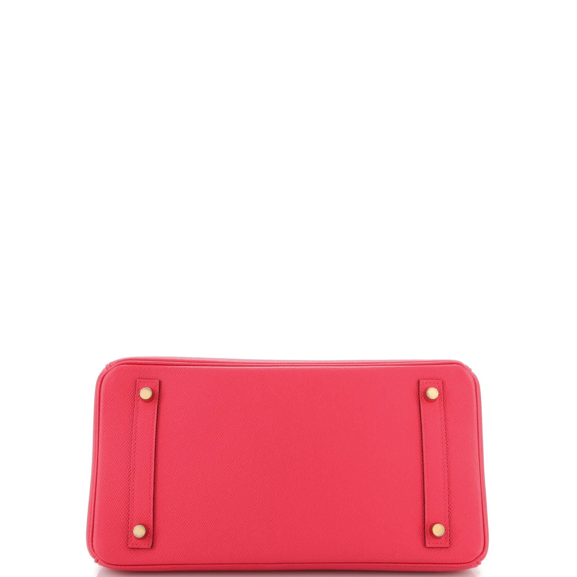 Hermes Birkin Handbag Rose Extreme Epsom with Gold Hardware 30 For Sale 1