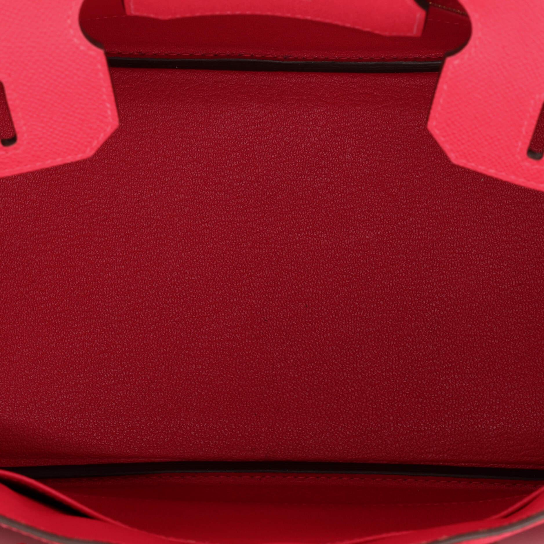 Hermes Birkin Handbag Rose Extreme Epsom with Gold Hardware 30 For Sale 2
