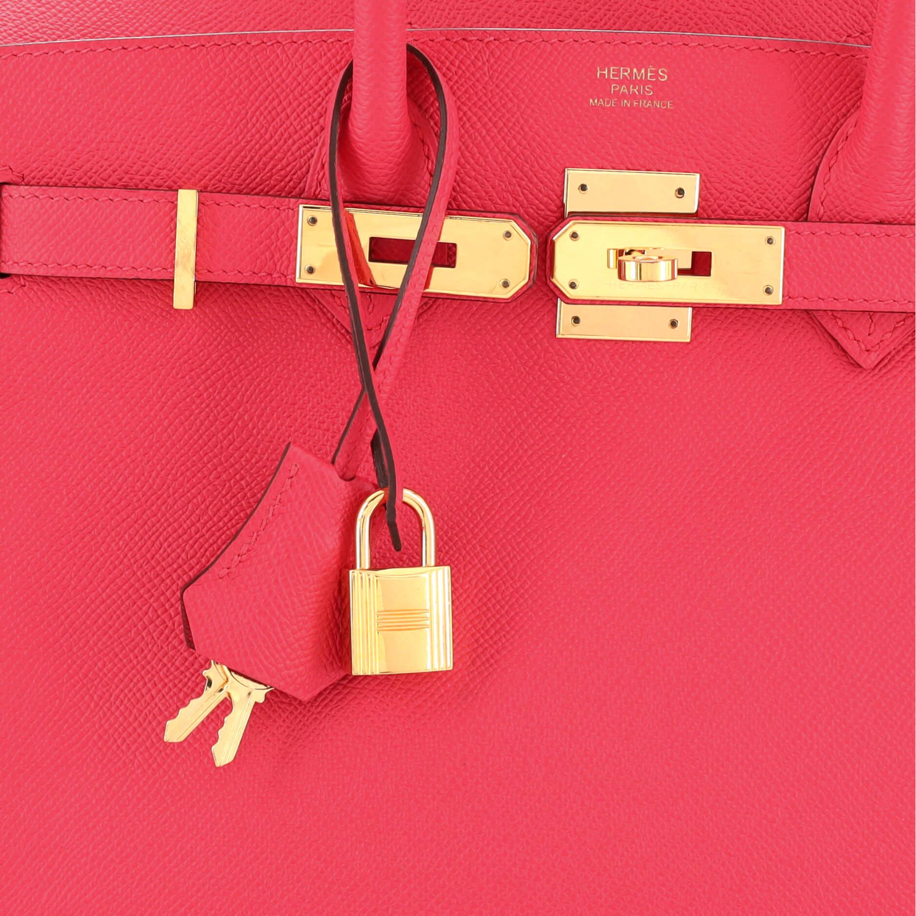 Hermes Birkin Handbag Rose Extreme Epsom with Gold Hardware 30 For Sale 3