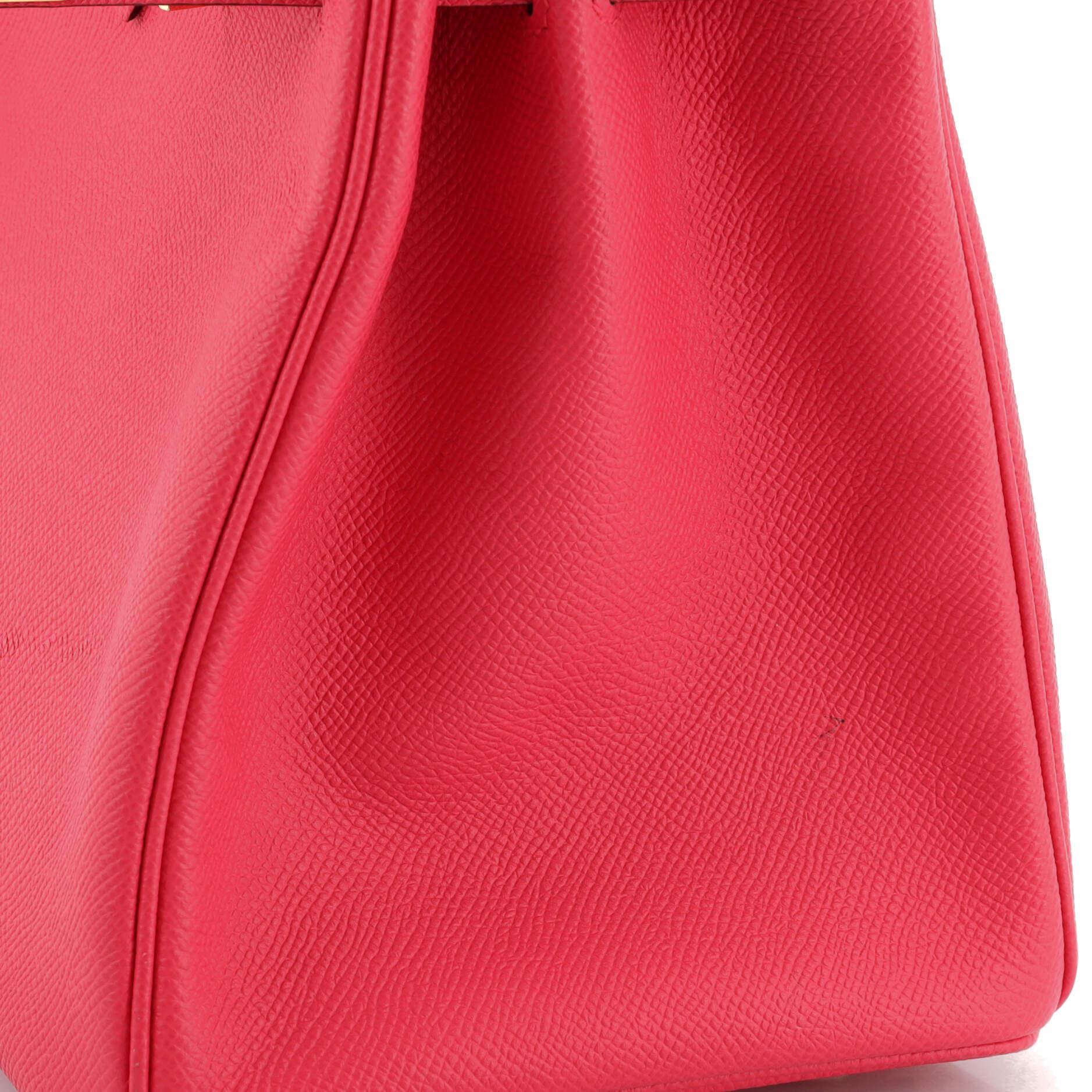 Hermes Birkin Handbag Rose Extreme Epsom with Gold Hardware 30 For Sale 4