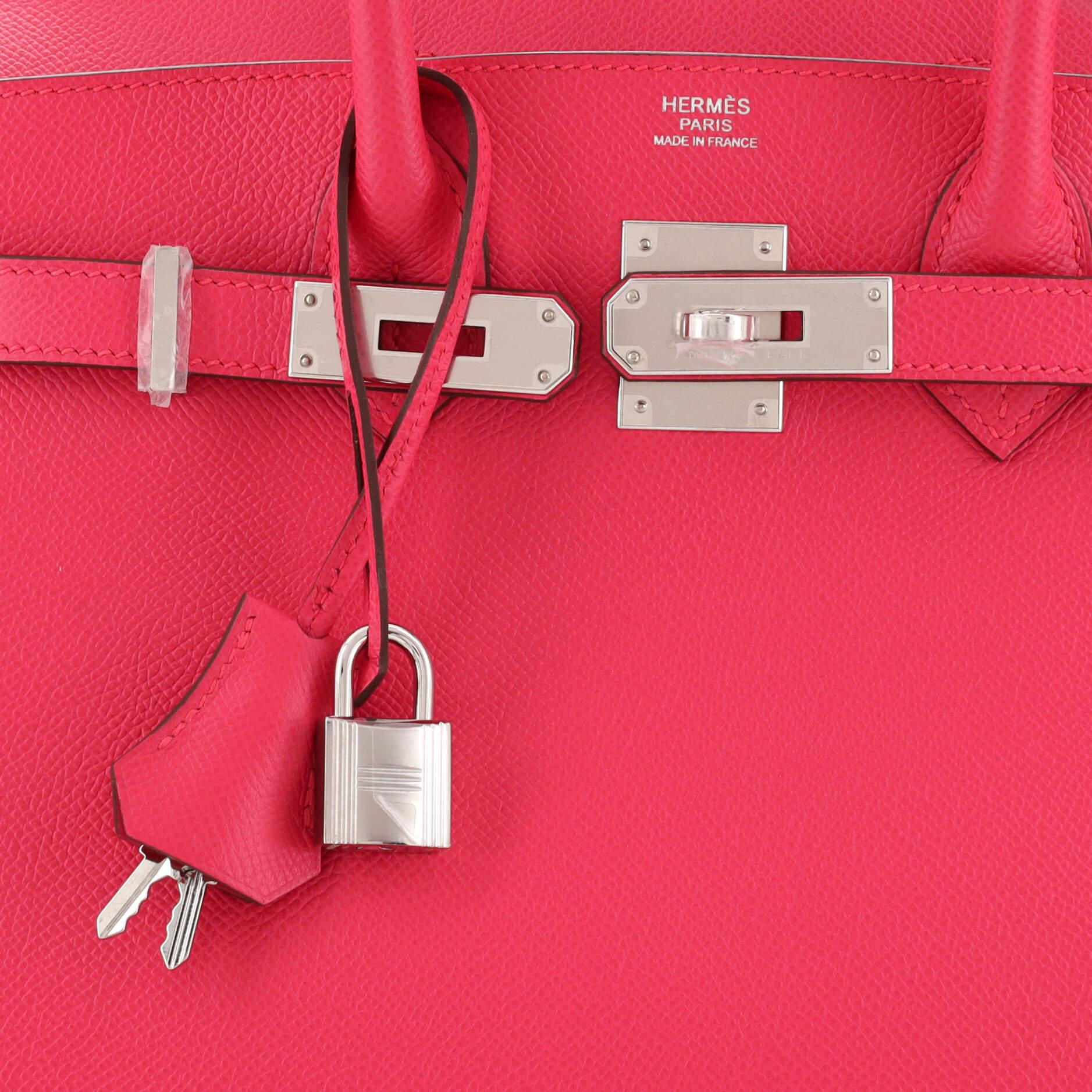 Hermes Birkin Handbag Rose Extreme Epsom with Palladium Hardware 30 3