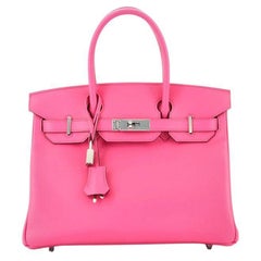 Hermes Birkin Handbag Rose Extreme Jonathan with Palladium Hardware 30