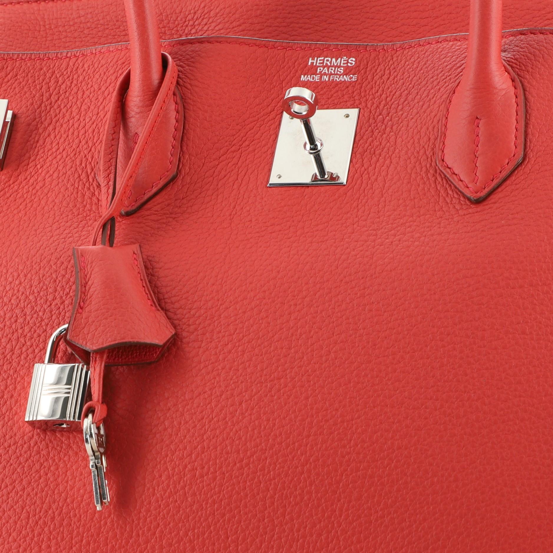 Hermes Birkin Handbag Rose Jaipur Clemence with Palladium Hardware 40 1