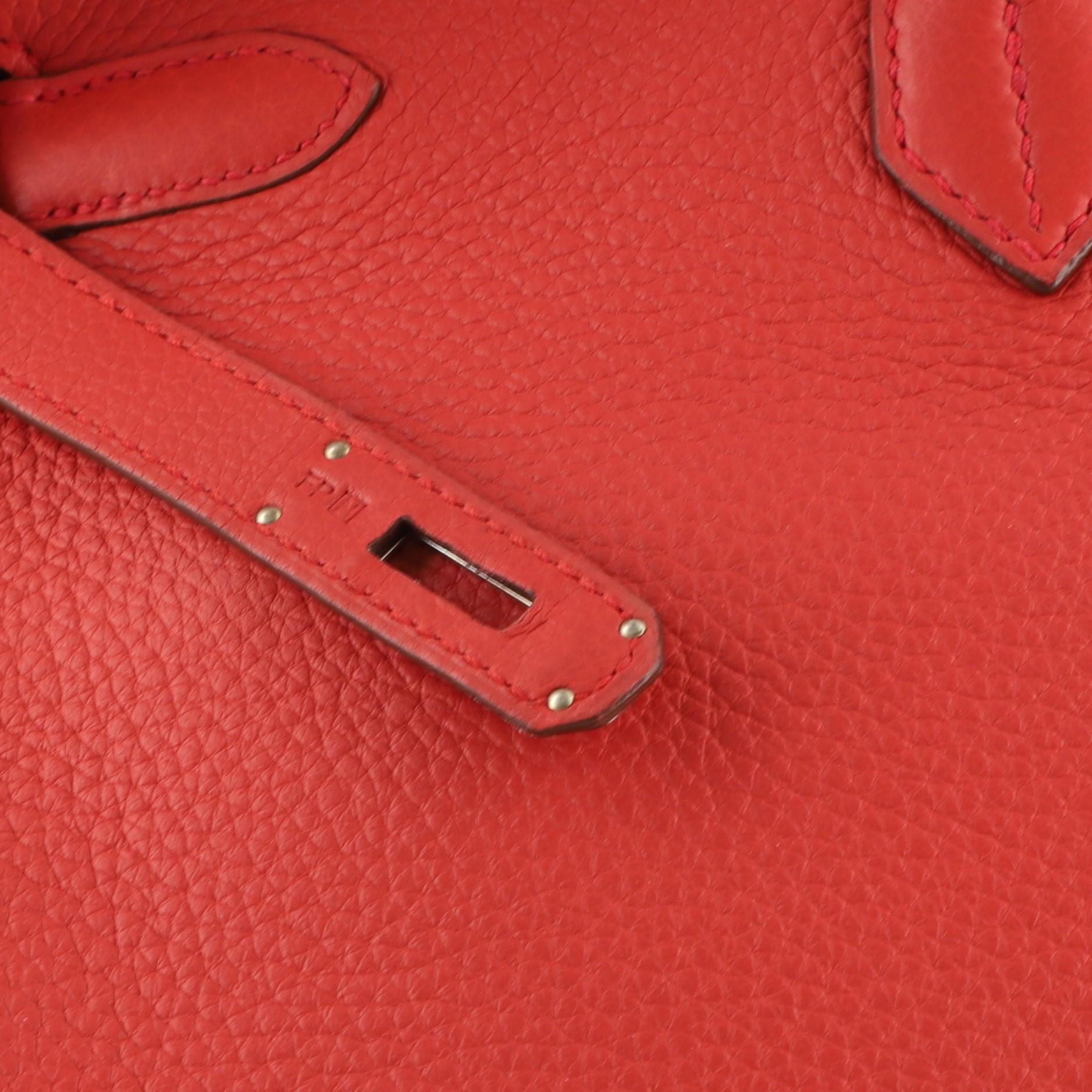 Hermes Birkin Handbag Rose Jaipur Clemence with Palladium Hardware 40 4