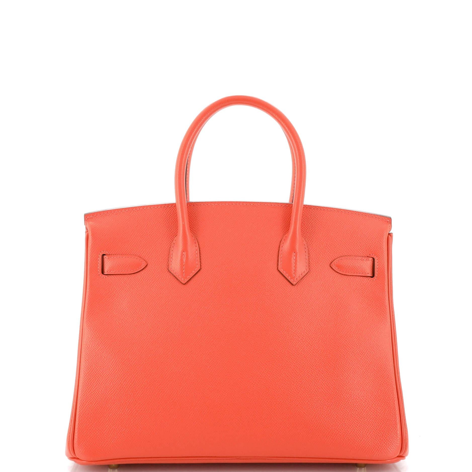 Women's Hermes Birkin Handbag Rose Jaipur Epsom with Gold Hardware 30 For Sale