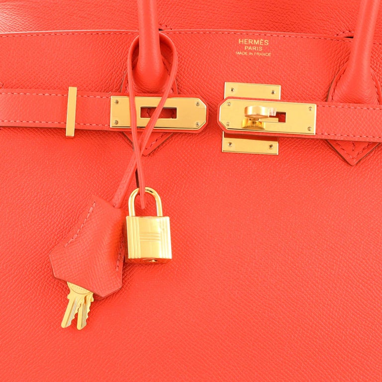 BIRKIN 30 Hermes bag exquisite ROSE JAIPUR epsom gold hardware