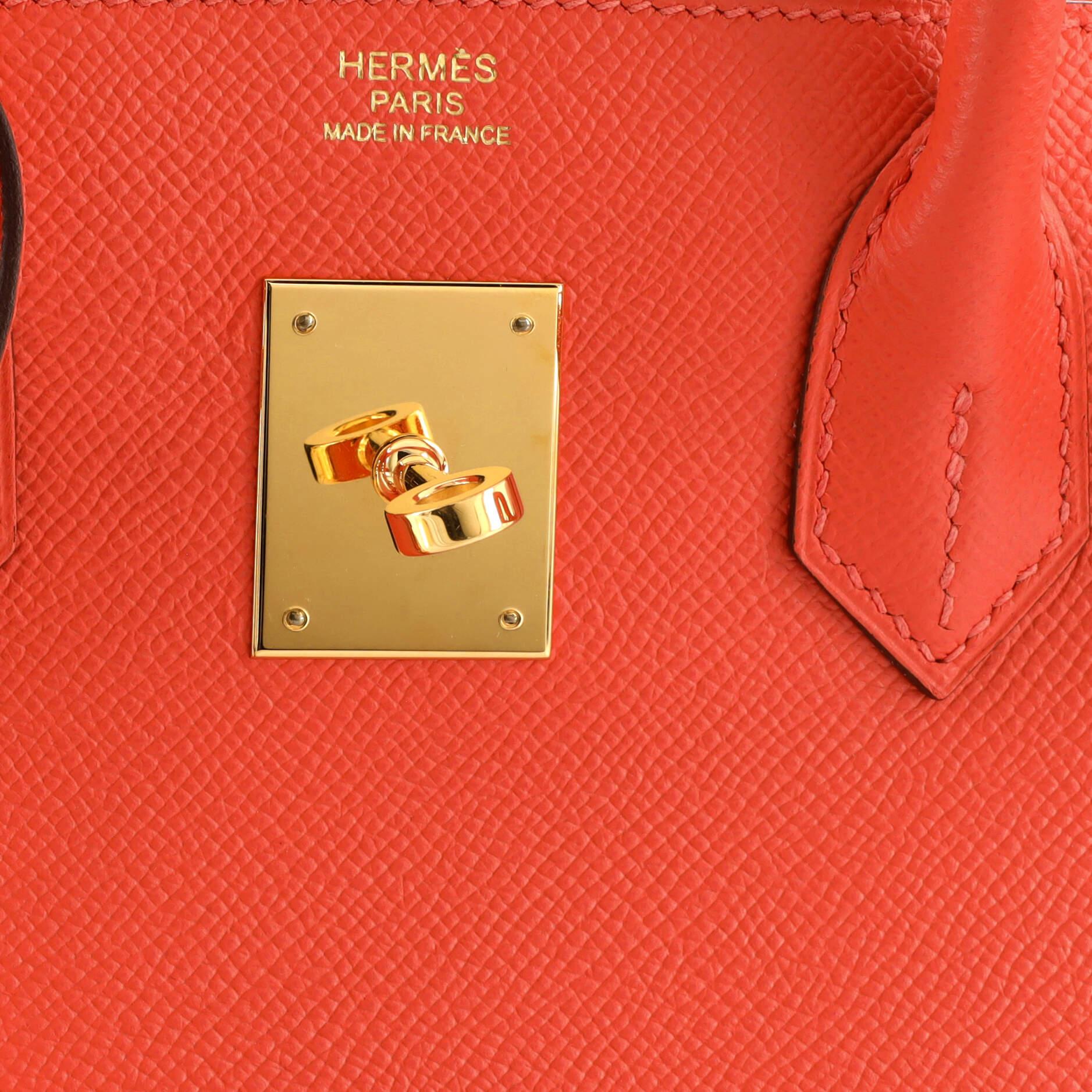 Hermes Birkin Handbag Rose Jaipur Epsom with Gold Hardware 30 For Sale 4