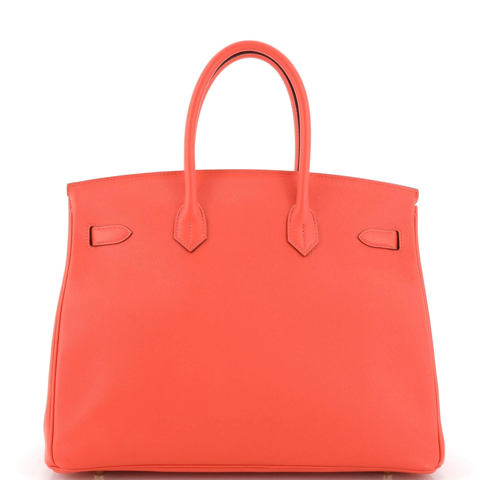 Hermes Birkin Handbag Rose Jaipur Epsom with Gold Hardware 35 In Good Condition In NY, NY