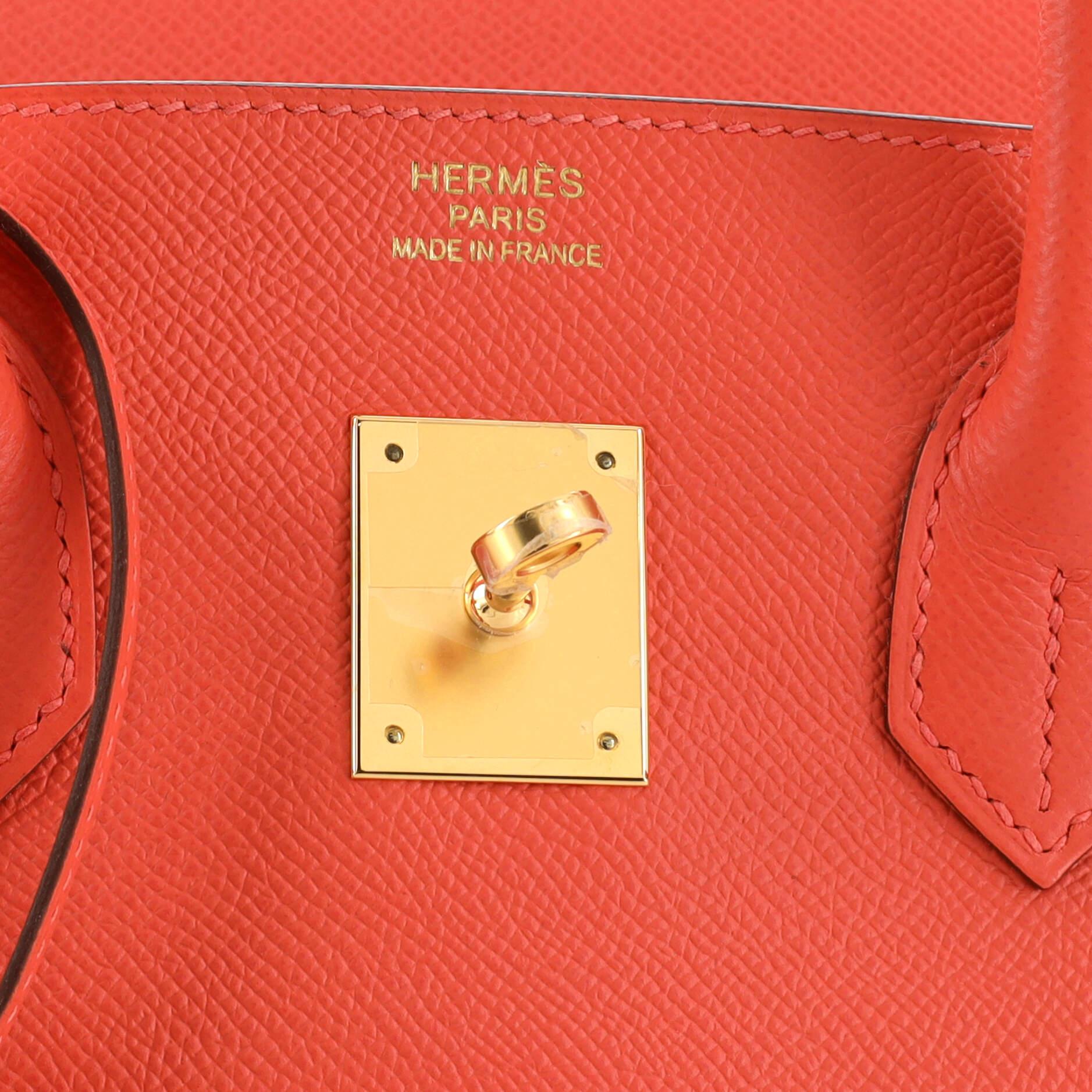 Hermes Birkin Handbag Rose Jaipur Epsom with Gold Hardware 35 3