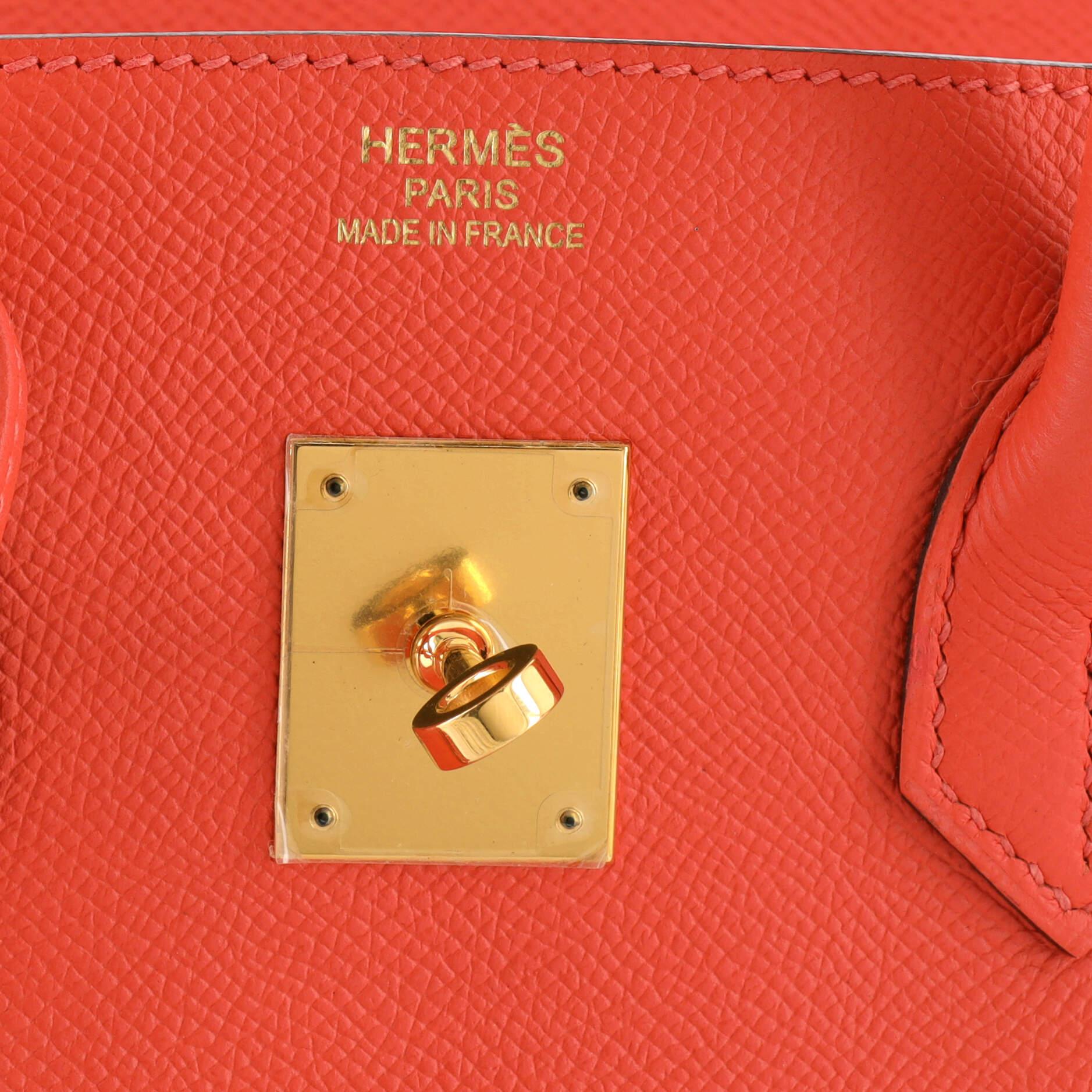 Hermes Birkin Handbag Rose Jaipur Epsom with Gold Hardware 35 3