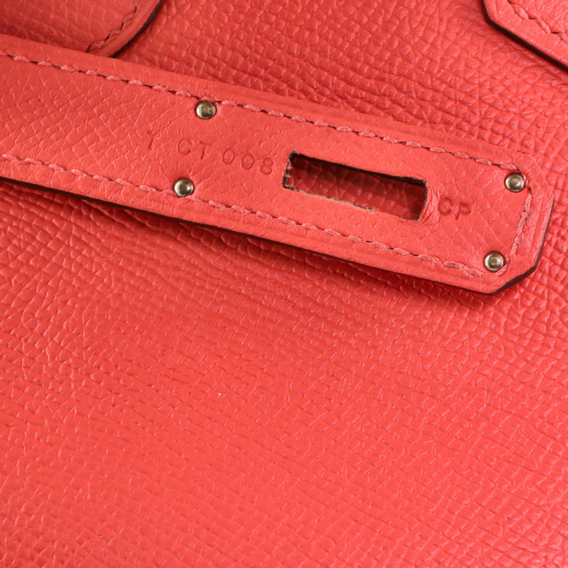 Hermes Birkin Handbag Rose Jaipur Epsom with Palladium Hardware 35 4