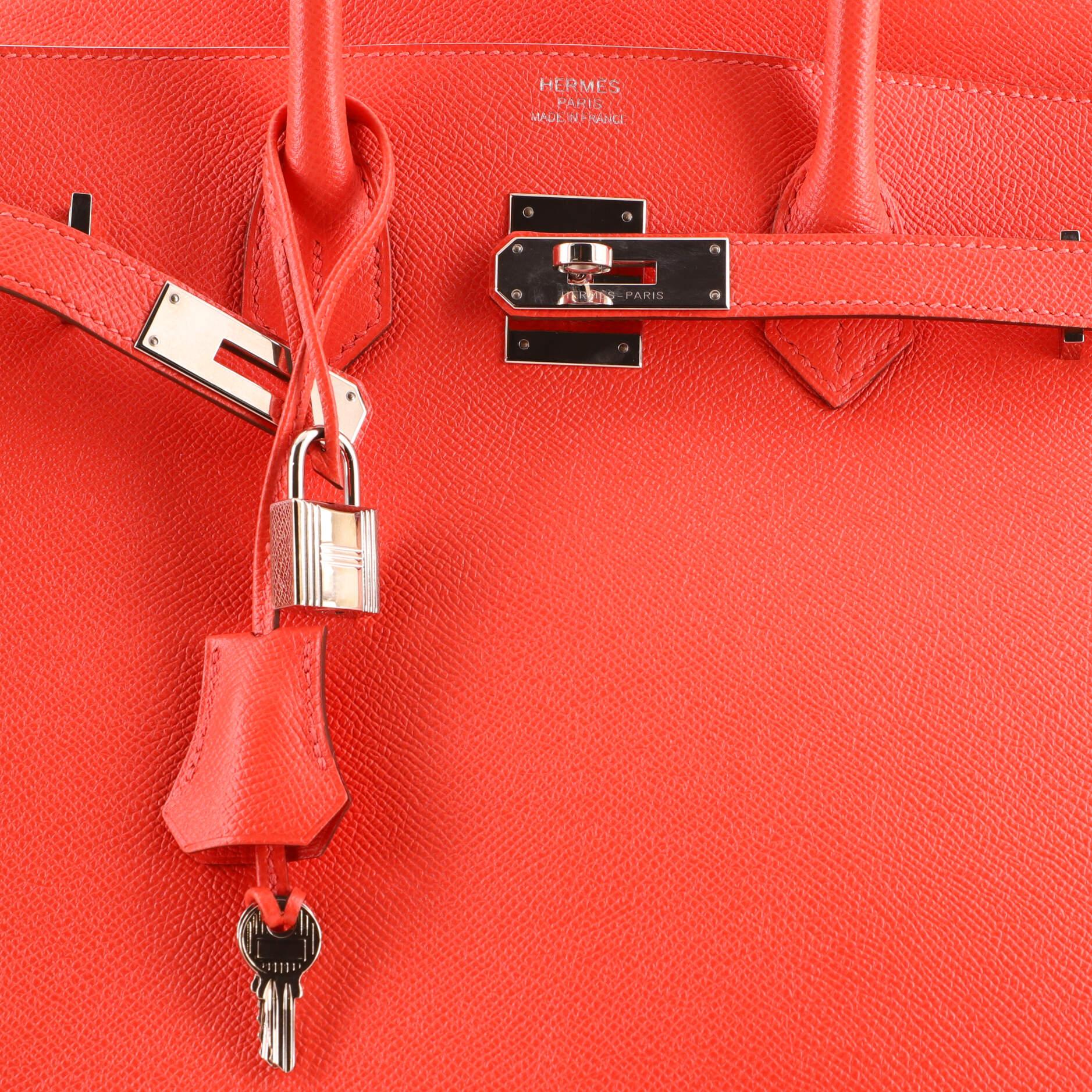 Hermes Birkin Handbag Rose Jaipur Epsom with Palladium Hardware 35 1