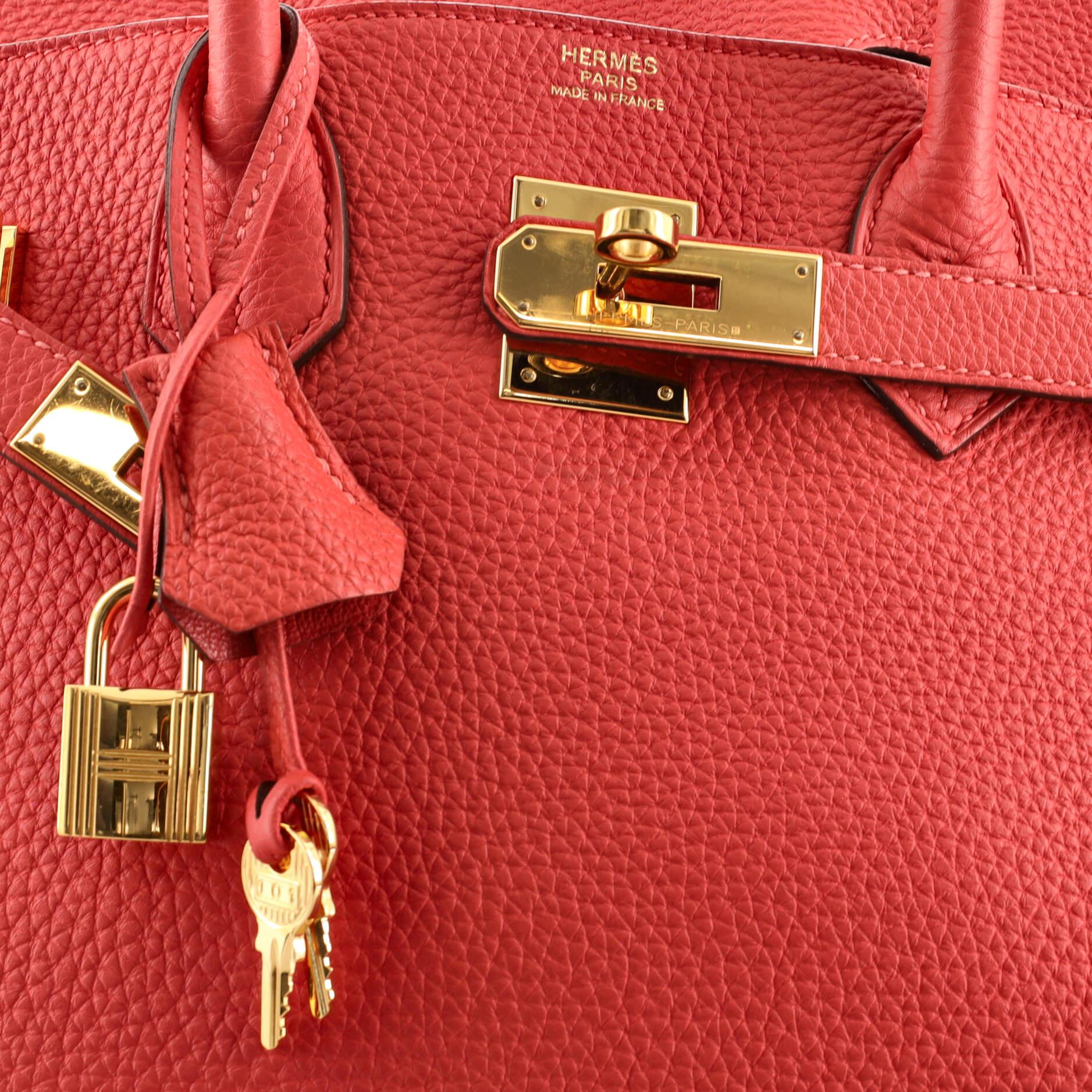 Hermes Birkin Handbag Rose Jaipur Togo With Gold Hardware 30 In Fair Condition In NY, NY