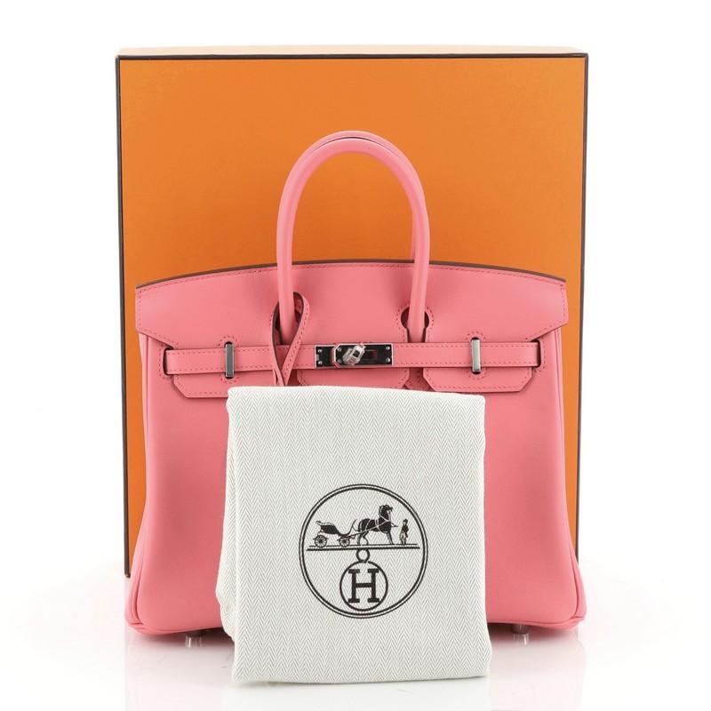 Condition: Pristine. Faint wear on exterior and in interior, scratches on hardware.
Accessories: Box, Keys, Lock, Clochette, Rain Coat, Dust Bag
Measurements: Handle Drop 3.5