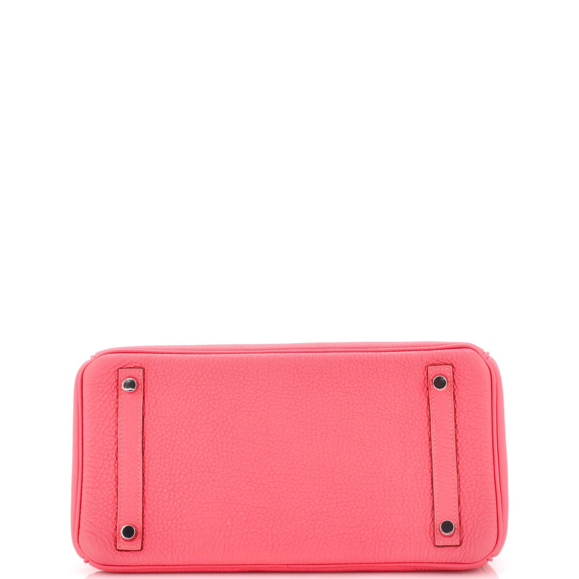 Hermes Birkin Handbag Rose Lipstick Togo with Palladium Hardware 30 For Sale 1
