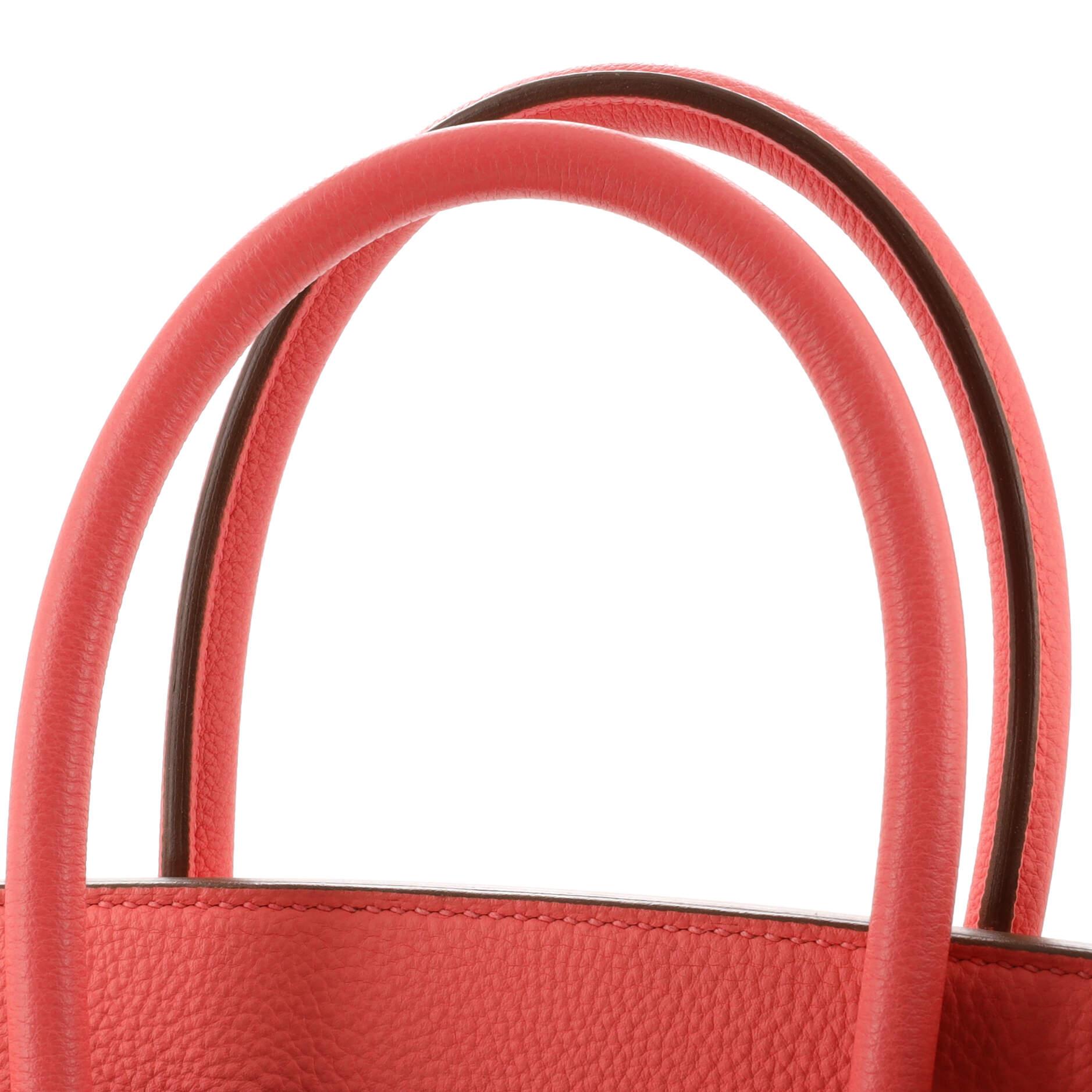 Hermes Birkin Handbag Rose Lipstick Togo with Palladium Hardware 35 For Sale 6