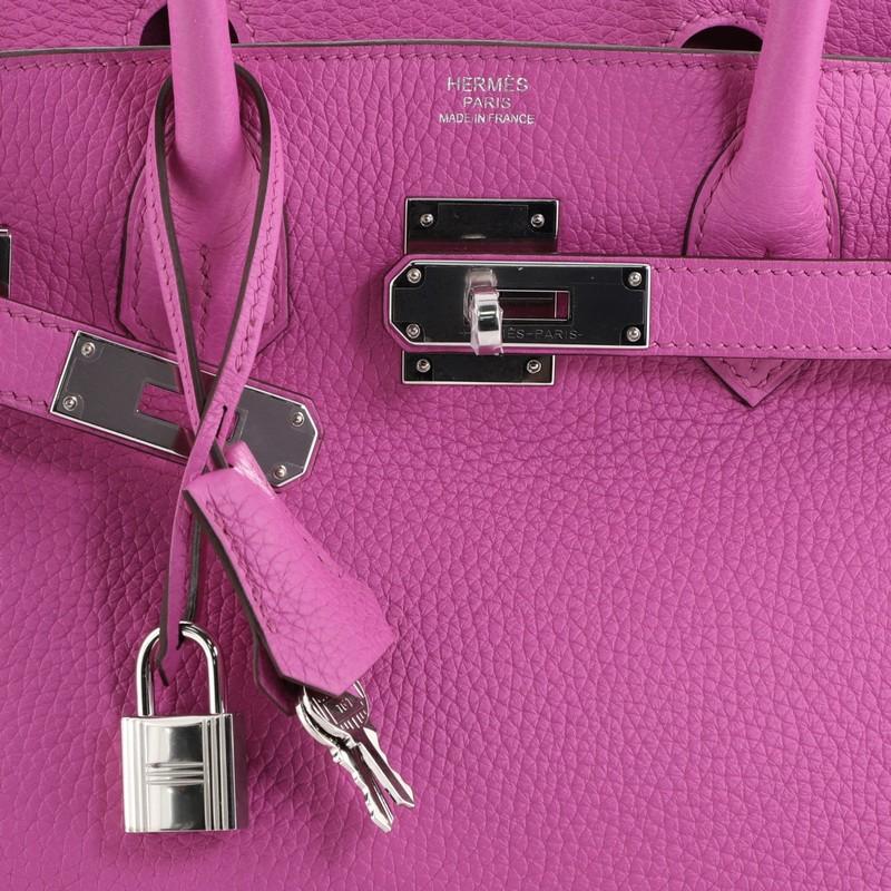 Hermes Birkin Handbag Rose Magnolia Clemence With Palladium Hardware 30 1