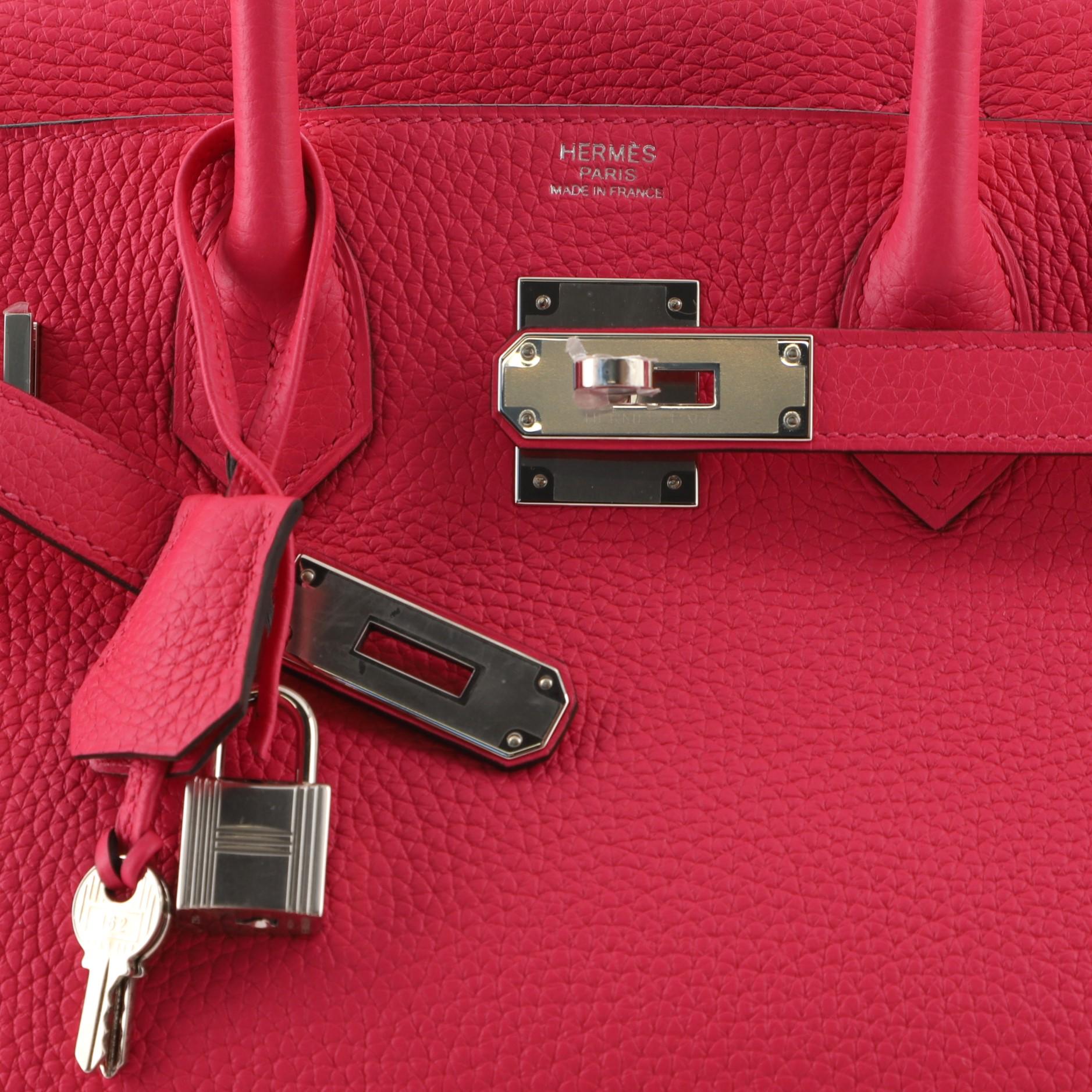 Hermes Birkin Handbag Rose Magnolia Clemence with Palladium Hardware 30 2