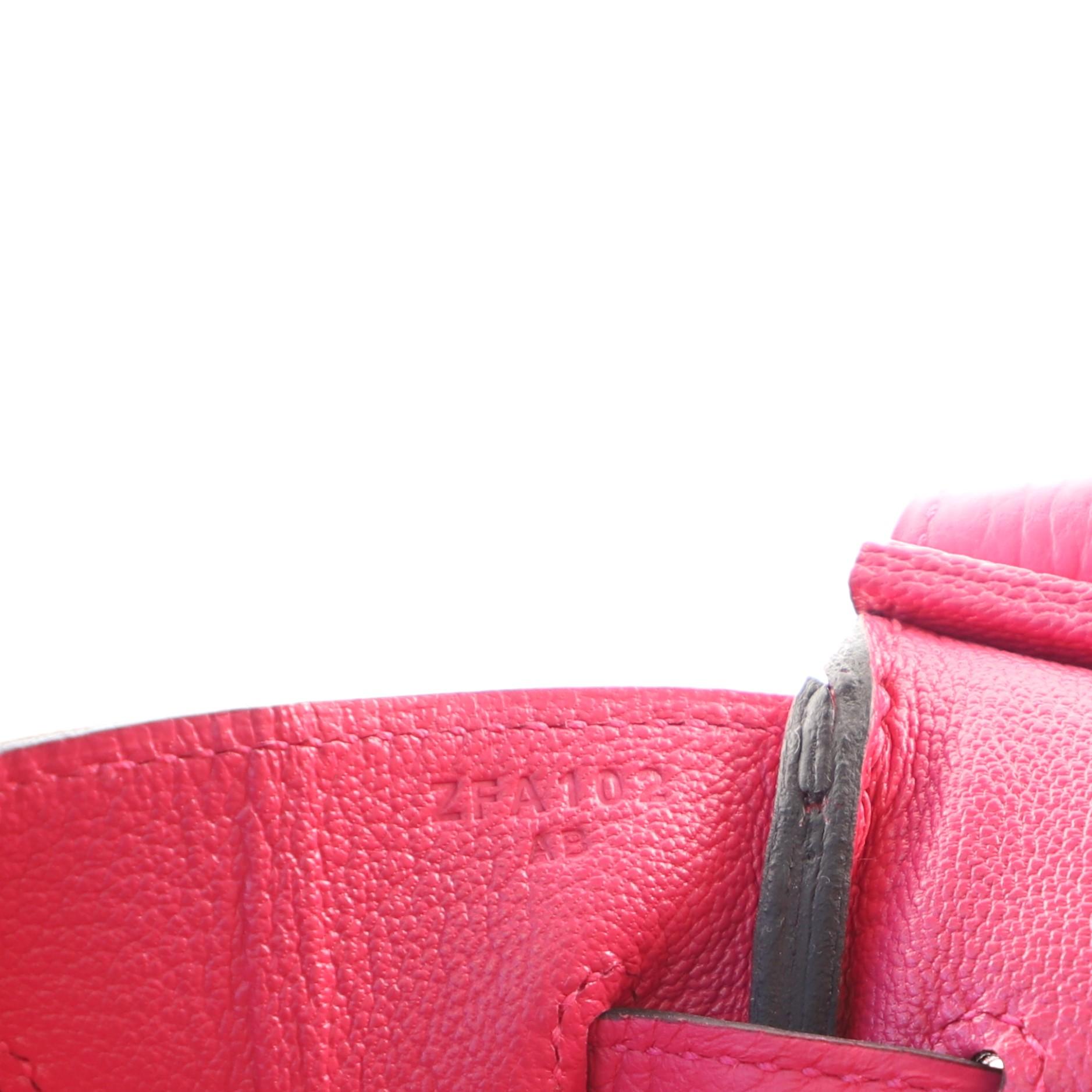 Hermes Birkin Handbag Rose Magnolia Clemence with Palladium Hardware 30 3