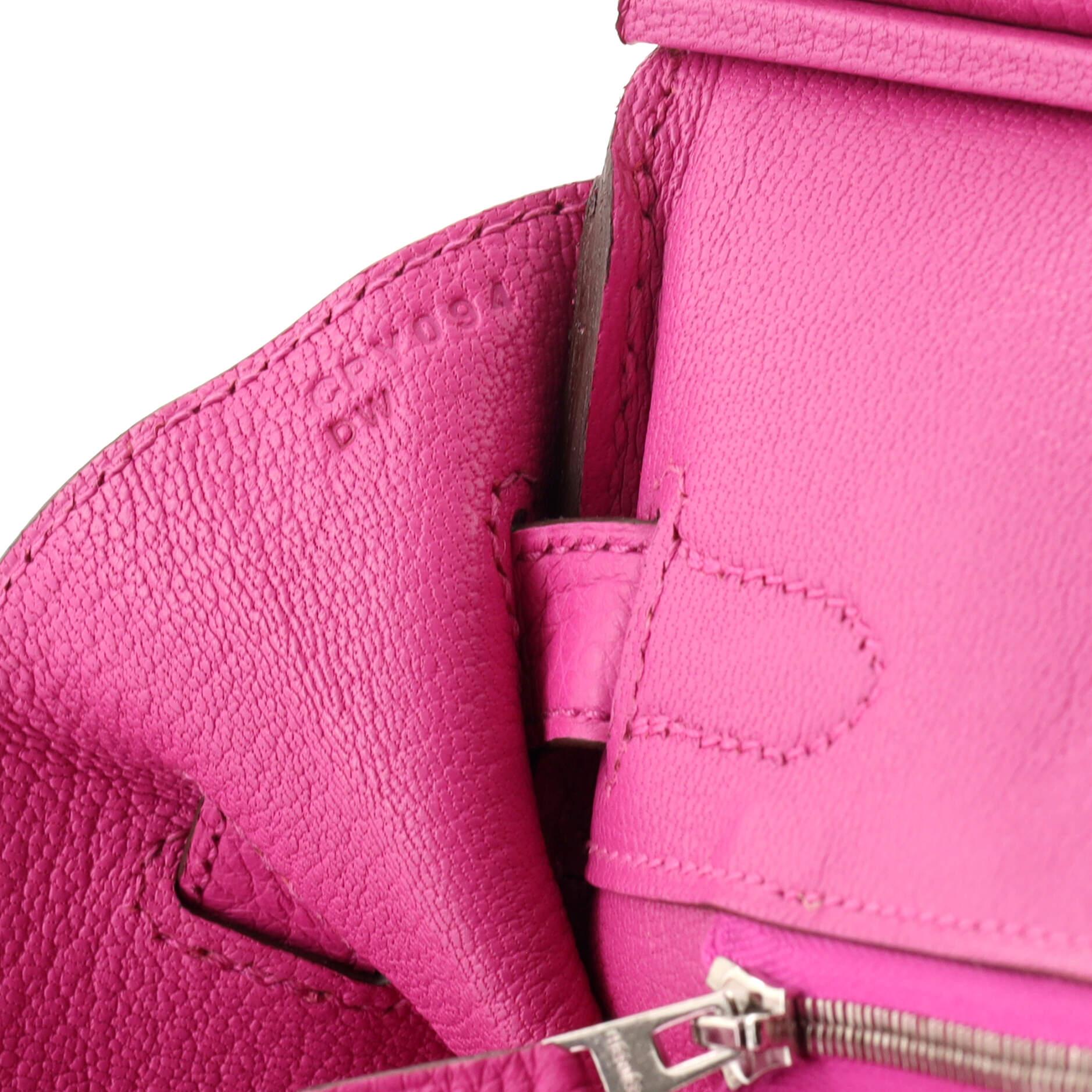 Hermes Birkin Handbag Rose Magnolia Clemence with Palladium Hardware 30 4