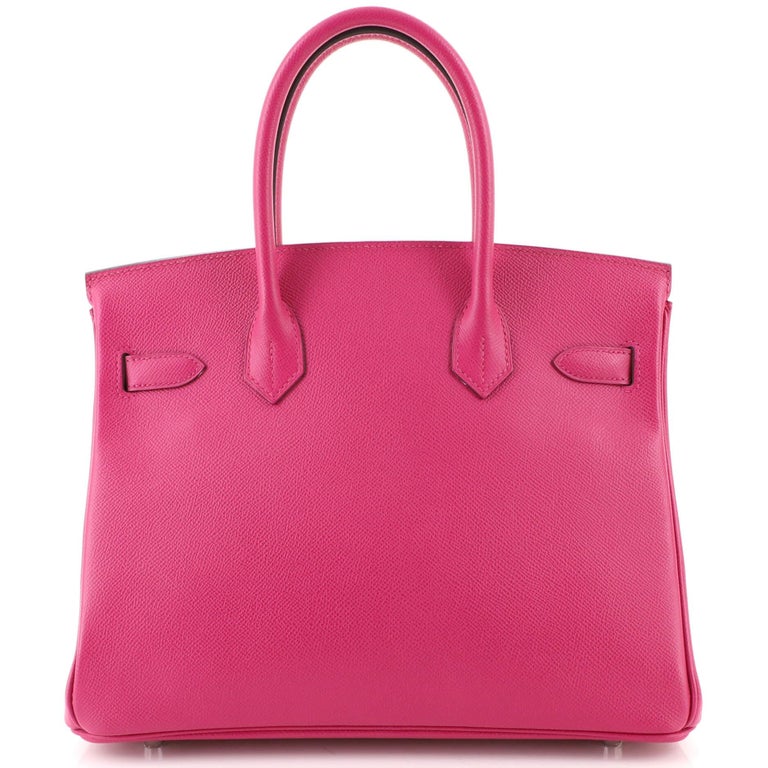 Hermes Birkin Handbag Rose Magnolia Epsom with Palladium Hardware 30